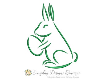 Easter Bunny Outline Machine Embroidery applique Design - Easter Bunny - Bunny Outline Embroidery - Easter Embroidery Designs