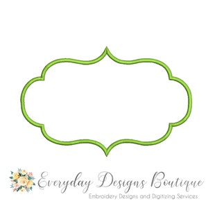 Elegant Frame Machine Embroidery Applique Design (Digital Download)