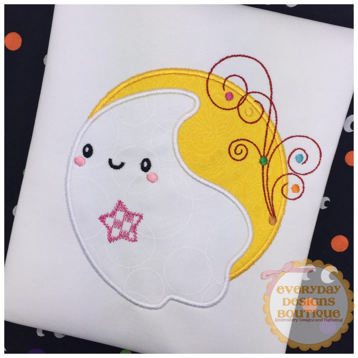 Cute ghost patch machine embroidery applique design ghost  etsy Cute ghost patch machine embroidery applique design ghost  etsy