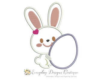 Baby Bunny Girl Machine Embroidery Applique Design