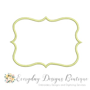 Elegant Frame Machine Embroidery Applique Design (Digital Download)