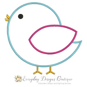 Bird Applique Machine Embroidery Design - Bird Applique - Cute Bird Applique Design - Bird Embroidery Design - Summer Birds Applique
