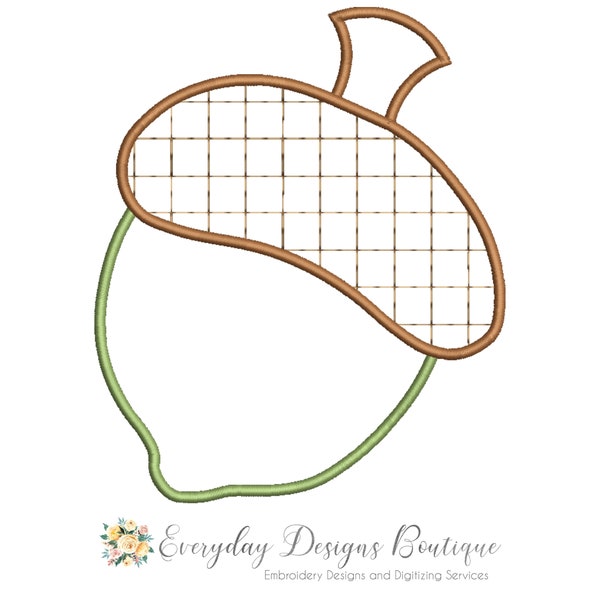 Acorn Applique Etsy