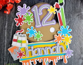 Painting Cake Topper - Painting Party Cake Topper - Painting Birthday - Artist Birthday