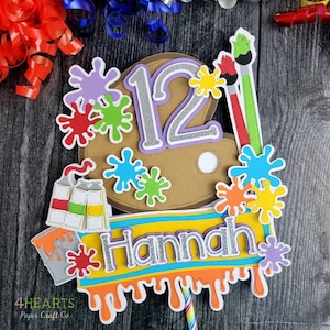 Painting Cake Topper - Painting Party Cake Topper - Painting Birthday - Artist Birthday