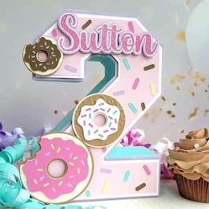 Donut 3D Letter or Number - Donut Birthday - Donut Party