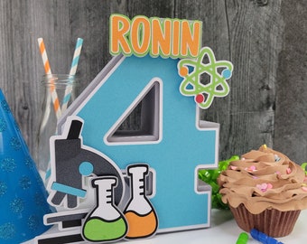 Science Birthday 3D Letter or Number - Science Birthday - Science Party - Mad Science Party