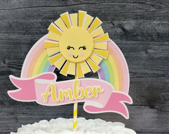 Sunshine and Rainbow Cake Topper - Sunshine Cake Topper - Rainbow Cake Topper