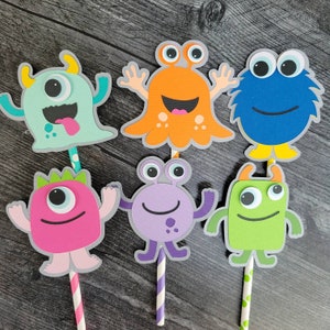 Little Monster Cupcake Toppers