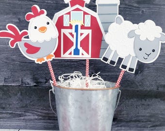 Farm Themed Centerpiece - Farm Birthday - Farm Party - Down on the Farm - Barnyard Birthday