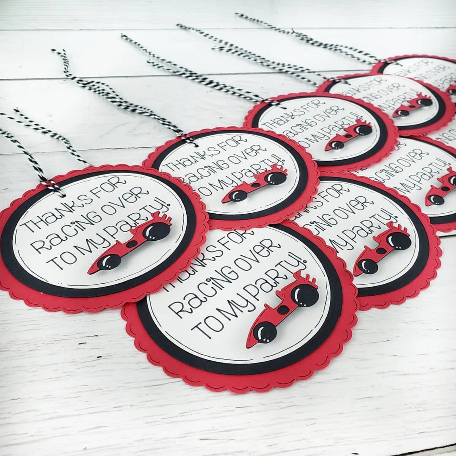 Race Car Favor Tag Racing Tag Etsy