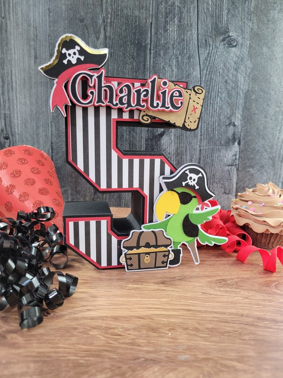 Pirate 3D Number or Letter Pirate Party Pirate Birthday 