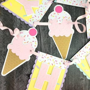 Ice Cream Birthday Banner - Two Sweet Birthday