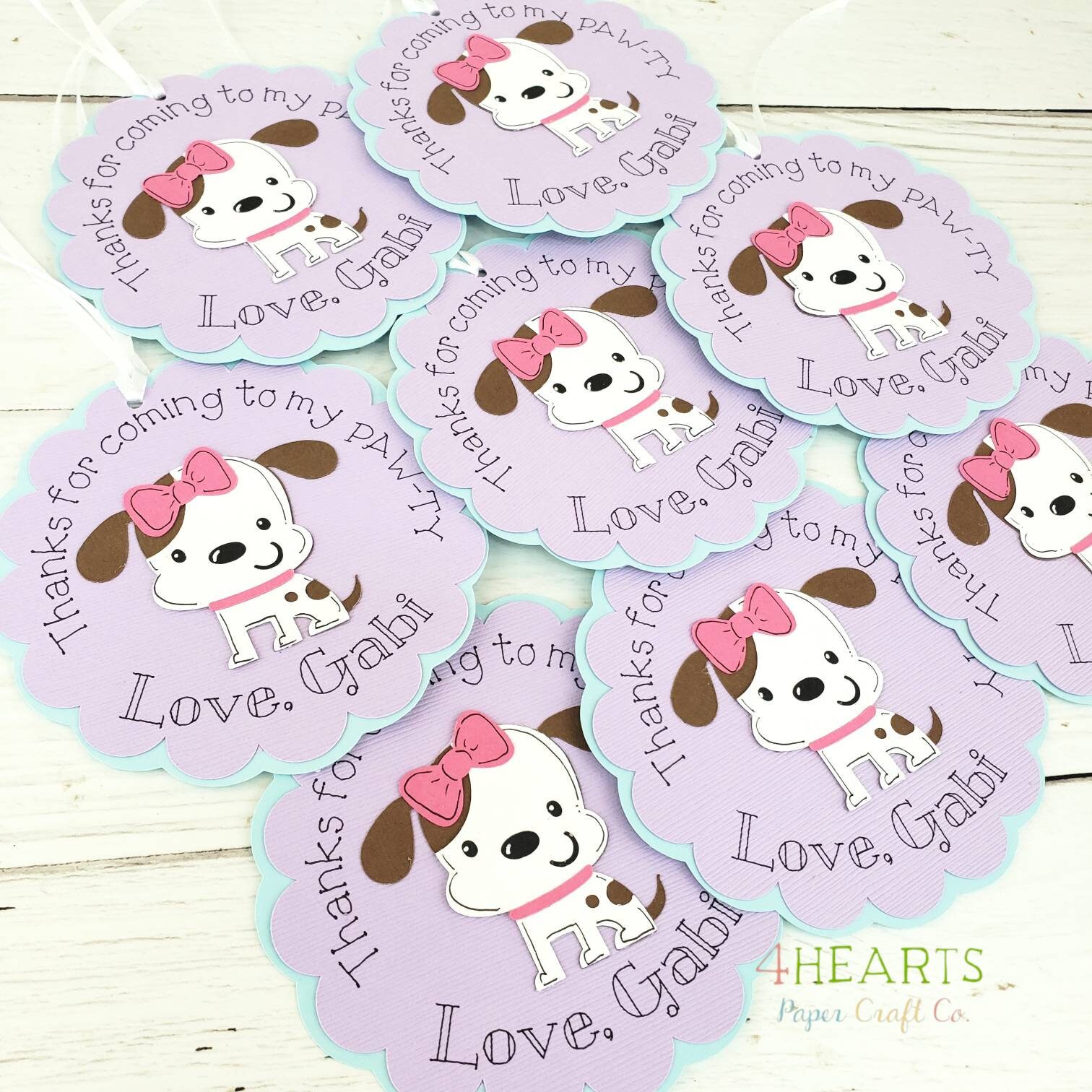 Puppy Favor tags Etsy