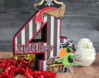 Pirate 3D Number or Letter - Pirate Party - Pirate Birthday