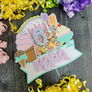 Ice Cream Shaker Cake Topper