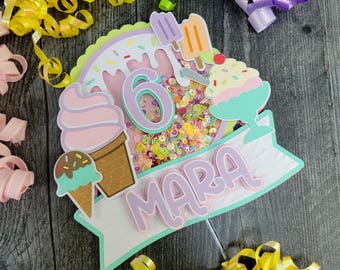 Ice Cream Shaker Cake Topper