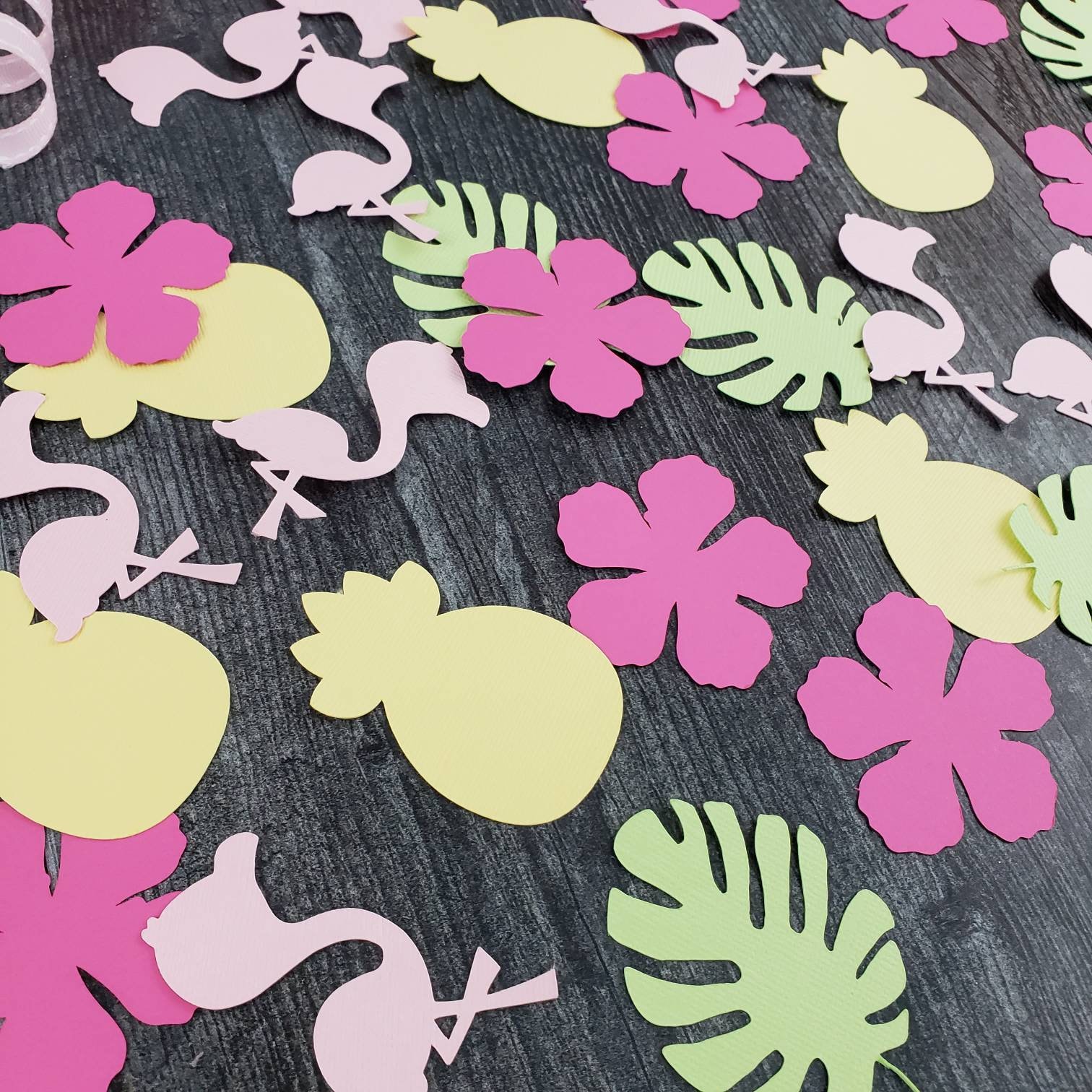 Flamingo and Pineapple Confetti