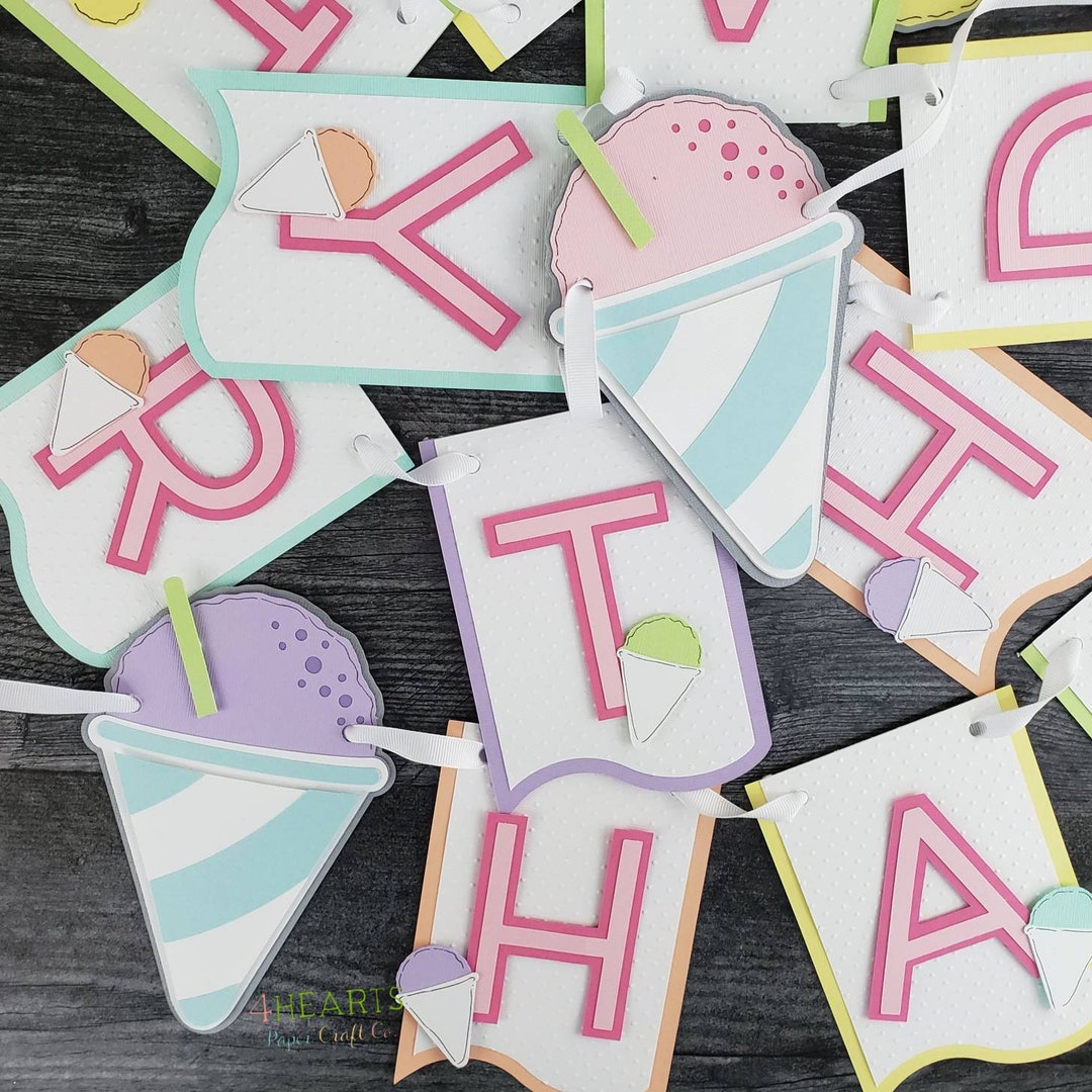 Snow Cone Birthday Banner - Etsy
