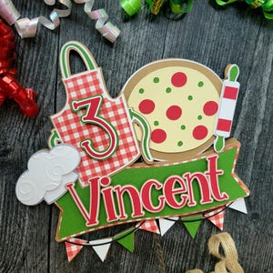 Pizza Party Cake Topper - Pizza Birthday - Pizza Theme