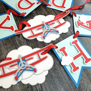Airplane Birthday Banner - Plane Banner - Airplane Birthday