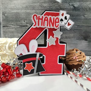 Magician 3D Letter or Number - Magician Party - Magic Birthday