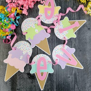 Ice Cream Birthday Banner, Ice Cream Cones, Ice Cream Decorations