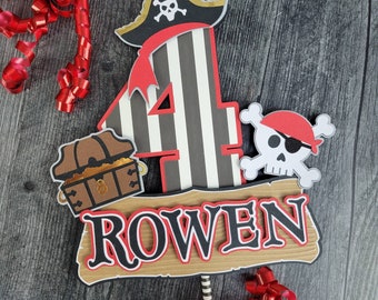 Pirate Cake Topper - Pirate Party - Pirate Birthday - Pirate Topper