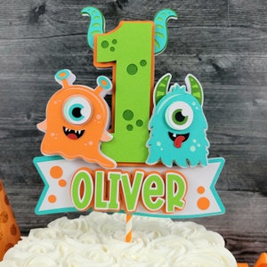 Silly Monster Cake Topper - Silly Monster Birthday - Little Monster Birthday