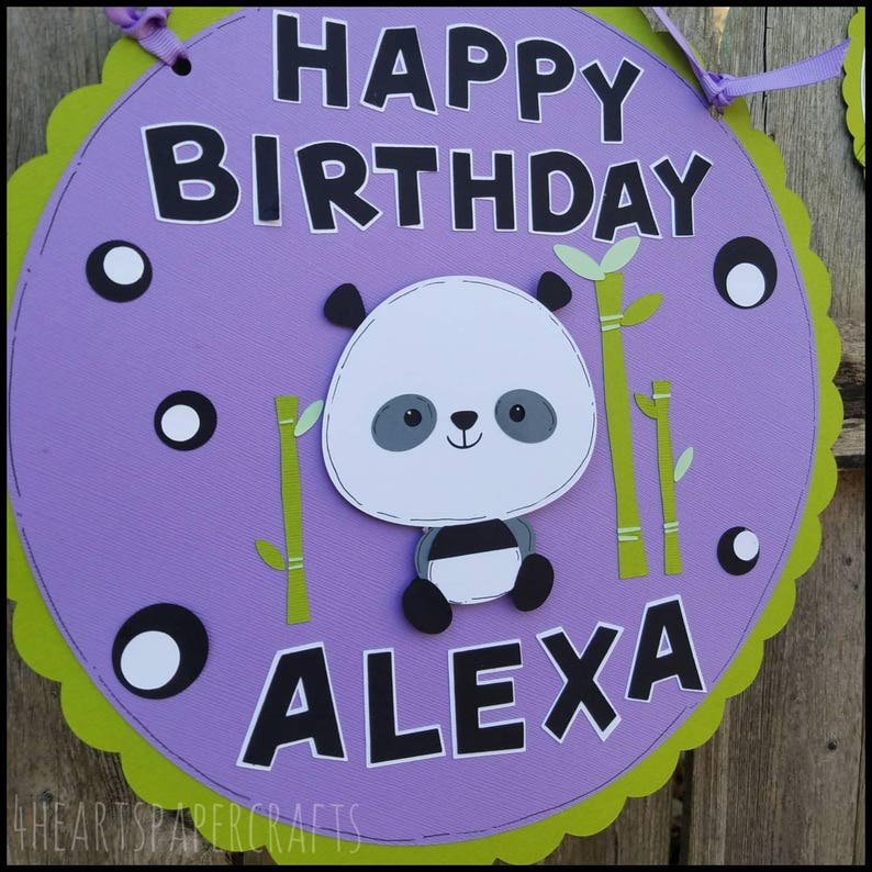 Panda Door Sign Etsy