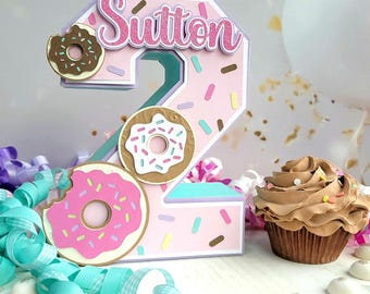 Donut 3D Letter or Number: Donut Birthday Party Decor