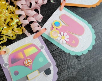 Groovy High Chair Banner: Hippie Birthday Party Decor