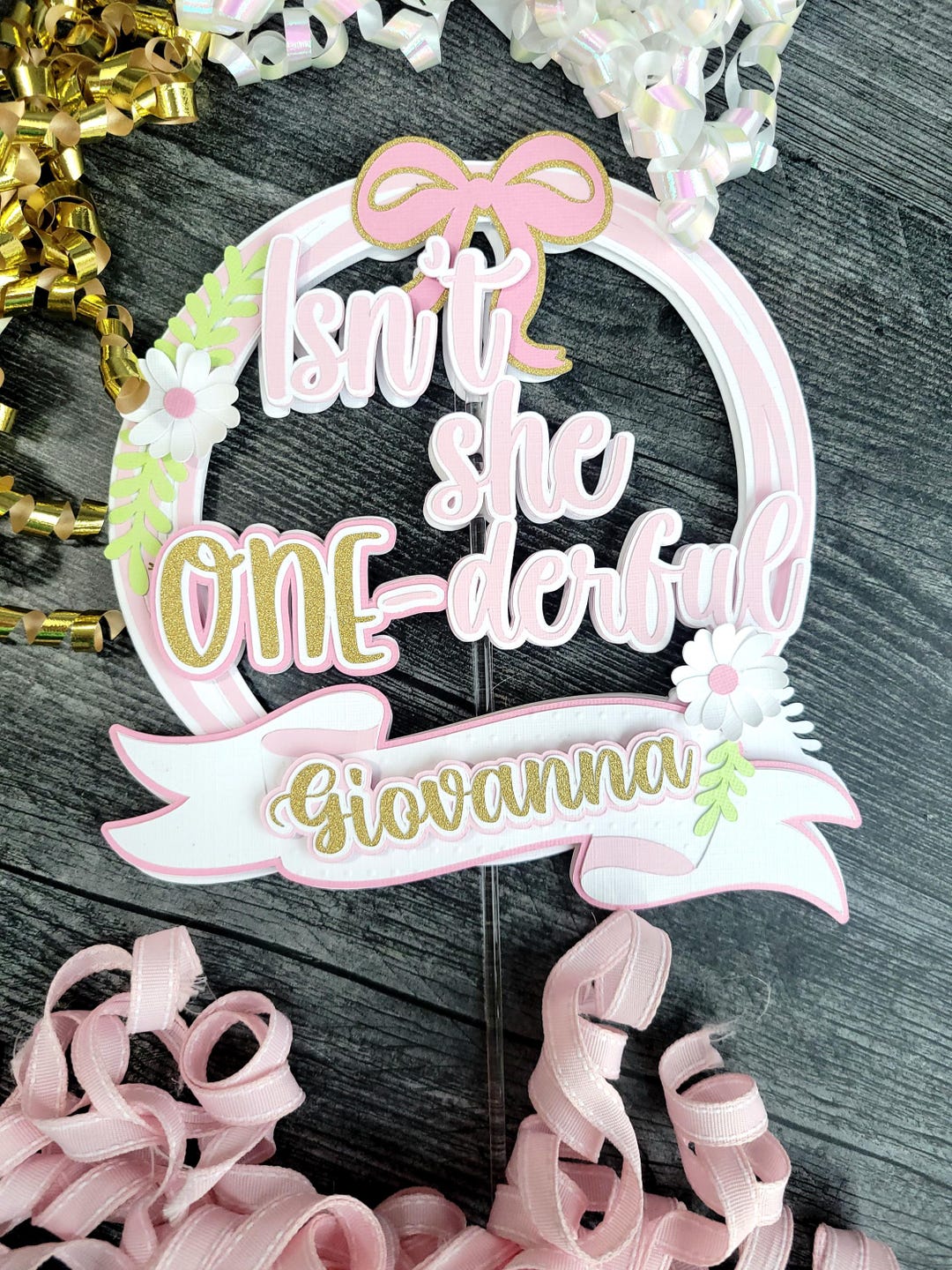 One-derful Cake Topper - Etsy