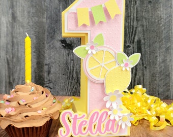 Lemon 3D Number - Lemon Birthday - Lemon Centerpiece - Lemon Party