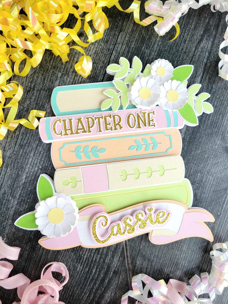 Chapter One Cake Topper - First Chapter - Book Theme Party - Etsy