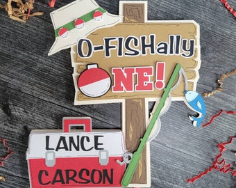 Fishing Cake Topper,  O FISHally One