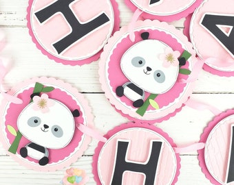 Panda Birthday Banner