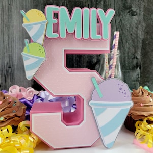 Snow Cone 3D Letter or Number