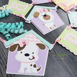 Puppy Birthday Banner, Dog Themed Birthday Banner