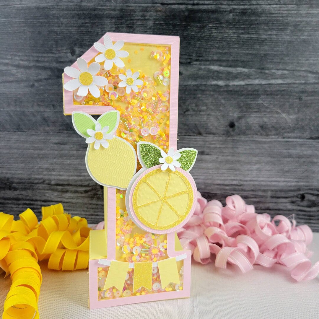 Lemon 3D Letter Shaker shaker Number Lemon Party Lemon Birthday Lemon