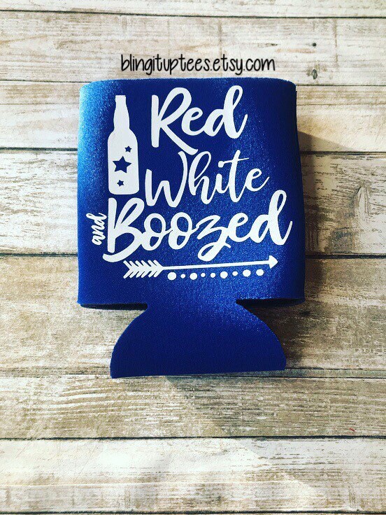 Red White and Boozed Red White and Blue Merica 4th of July | Etsy