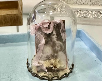 1:12 scale Dollshouse memory glass dome OOAK