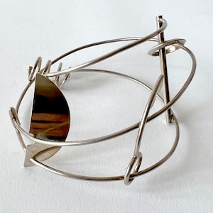 Yumi Ueno Sterling Silver Handmade Post Modernist Artisan Bracelet