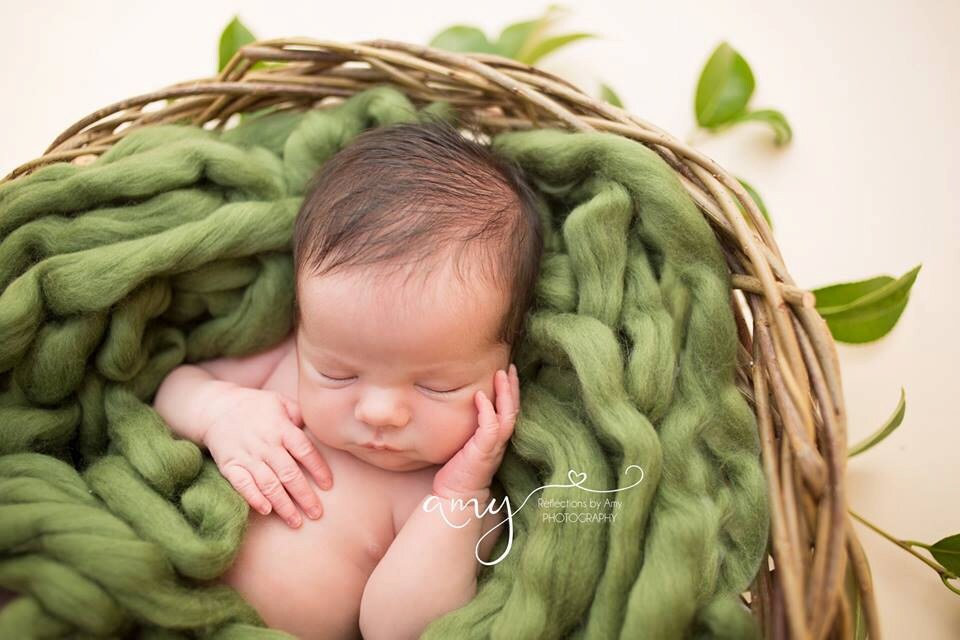 Deluxe Wool Fluff Basket Stuffer – Newborn Photo Prop, Merino Baby Prop Filler