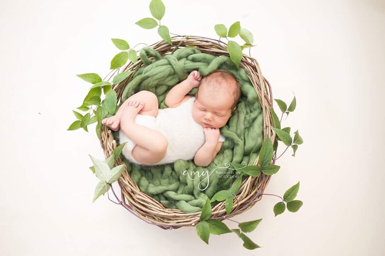 Newborn Photography Prop Merino Wool Basket Stuffer Filler Etsy