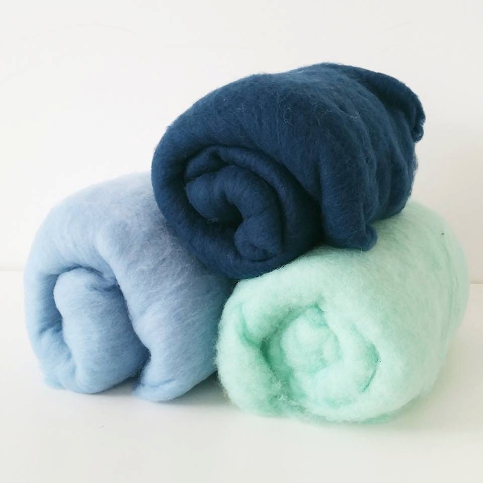 Fluff Blanket Aqua Mint Blue newborn Baby wool batting Etsy