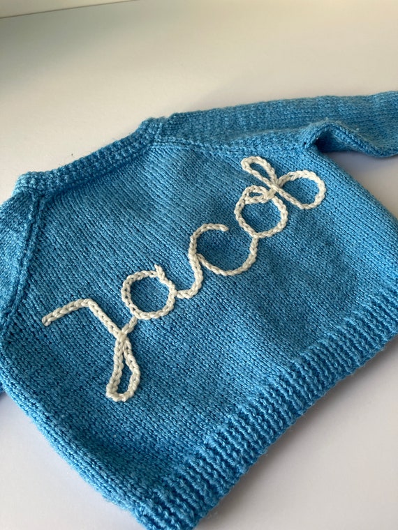 Personalised 2025 baby cardigan
