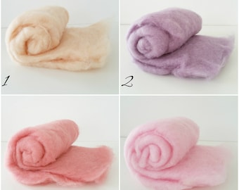 Pink Fluff Blanket Newborn Baby Photography prop Wool Basket Stuffer RTS UK seller