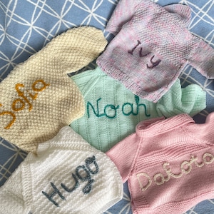 Personalised baby cardigan or jumper 18-24 months
