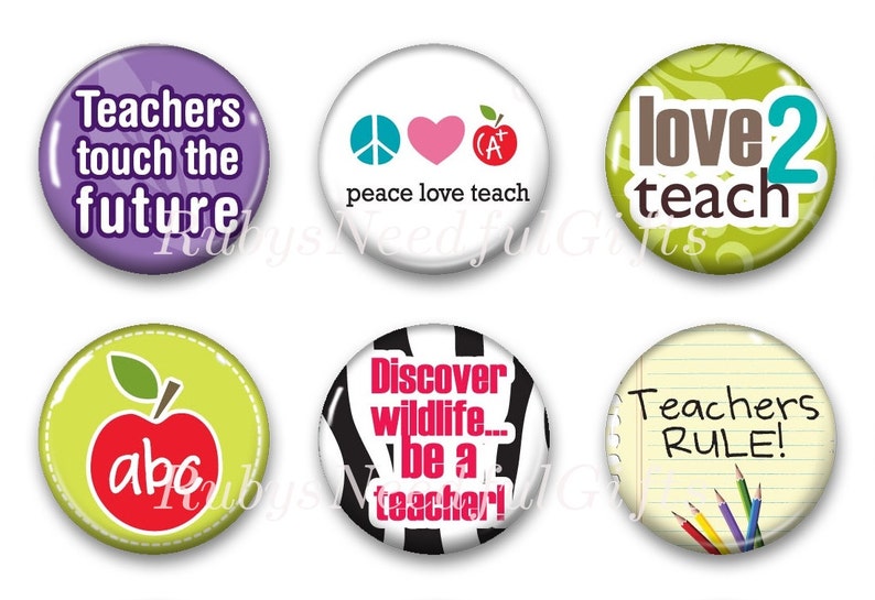 Teacher Button Fridge 1 1/4 Inch Etsy Ireland